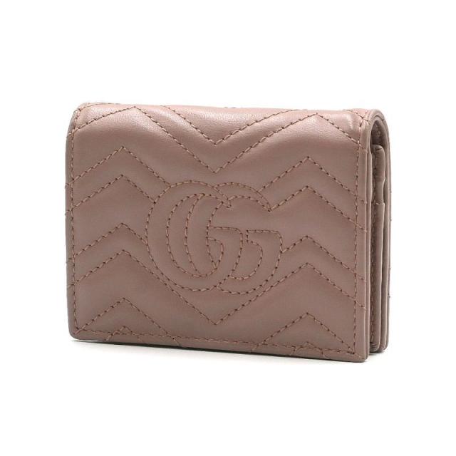 グッチ GGマーモント コンパクトウォレット 466492 レザー ポーセリン  