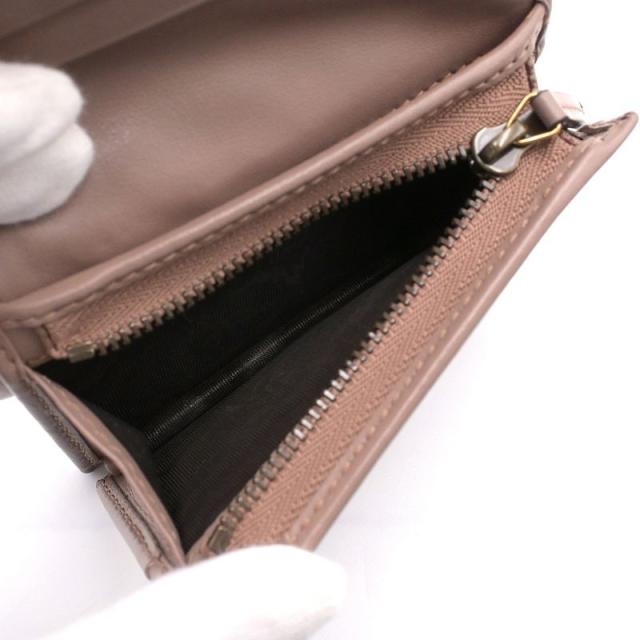 グッチ GGマーモント コンパクトウォレット 466492 レザー ポーセリン  