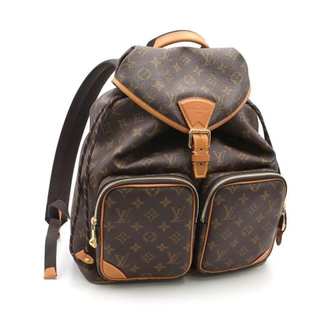 ルイヴィトン モンスリカーゴバックパック M14015 モノグラム リュックサック ショルダーバッグ ブラウン 茶色 中古 送料無料