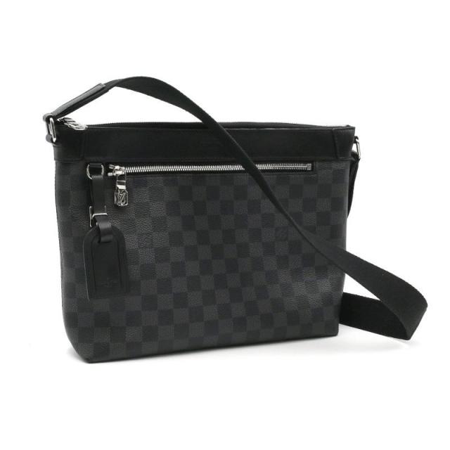 ルイヴィトン ミックPMNM N40003 ダミエグラフィット ショルダーバッグ メッセンジャーバッグ 斜め掛けバッグ ブラック 黒 中古 送料無料