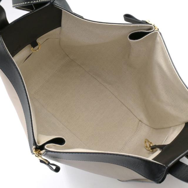 ロエベ ハンモックバッグ スモール 387.30PS35 カーフレザー ベージュ ブラウン ブラック ショルダーバッグ ハンドバッグ 中古 送料無料