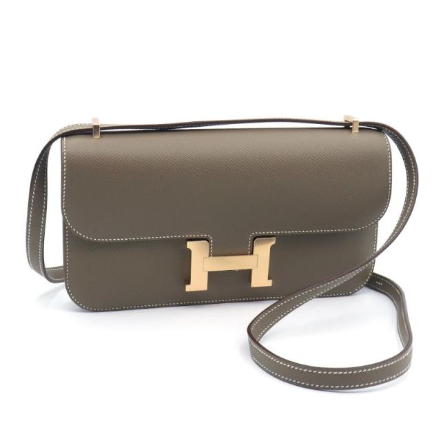 エルメス コンスタンスエラン ミロワール K刻印 2025年 ヴォーエプソン エトゥープ ショルダーバッグ ローズゴールド金具 中古 送料無料