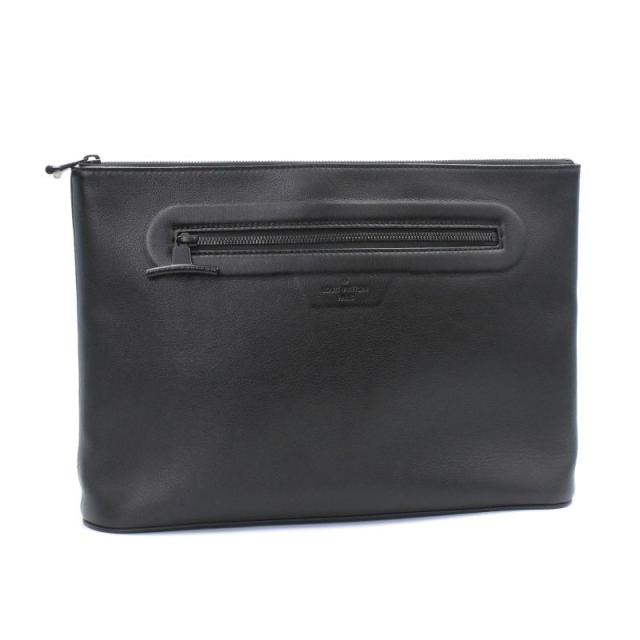 ルイヴィトン ポシェットコスモス M63268 ダークアンフィニティ ノワール セカンドバッグ クラッチバッグ ブラック 黒 中古 送料無料