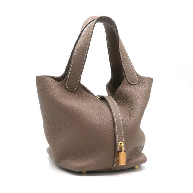 エルメス ピコタンロックPM Z刻印 2021年製 トリヨンクレマンス エトゥープ ハンドバッグ トートバッグ 手提げバッグ 中古 送料無料