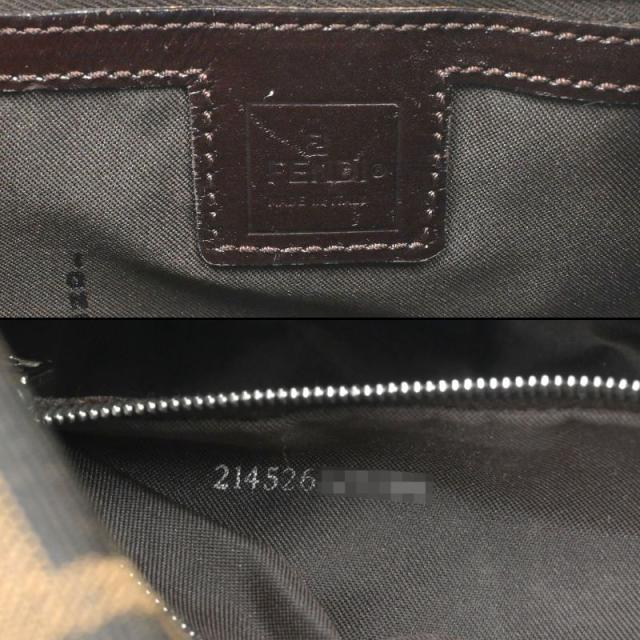 フェンディ ズッカ マンマバケット 214526 ジャガードファブリック レザー ブラウン ワンショルダーバッグ ズッキーノ 茶色 中古 送料無料_4