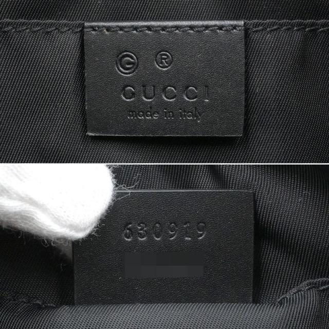 グッチ ウエストバッグ 630919 キャンバス レザー ブラック グリーン レッド ウェブライン ボディバッグ ベルトバッグ 黒 中古 送料無料_4