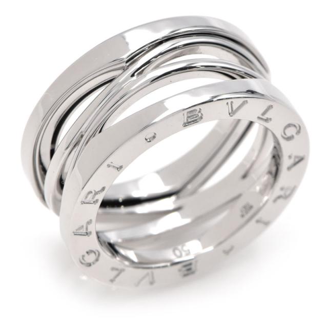 ブルガリ ビー・ゼロワン デザインレジェンドリング 3バンド 353765 #50 9号 K18WG ビーゼロワン ホワイトゴールド 地金9.6g 中古 送料無料の通販は