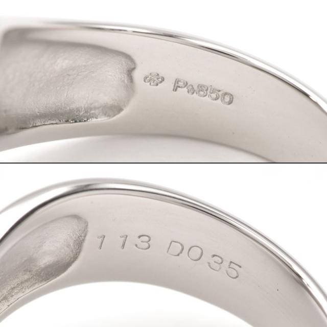 Pt850 天然 ダイヤモンド リング ジュエリーマキ ペアシェイプ 雫型