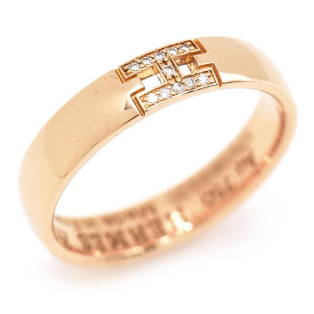 エルメス ウェディングリング エヴァーヘラクレス #47 7号 K18PG ダイヤモンド Hモチーフ ダイヤリング ピンクゴールド 中古 送料無料 59,400円