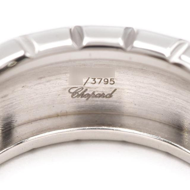 ショパール アイスキューブリング 82/3795 12号 K18WG 2列 スクエア 幅太 幅広 ホワイトゴールド 地金11.6g 中古 送料無料の通販は