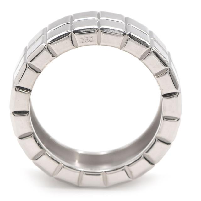 ショパール アイスキューブリング 82/3795 12号 K18WG 2列 スクエア 幅太 幅広 ホワイトゴールド 地金11.6g 中古 送料無料の通販は