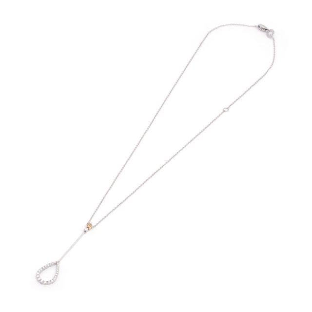 ダミアーニ サンセットブルーバードダイヤネックレス K18WG K18YG ドロップモチーフ 雫 オープンワーク ホワイトゴールド 中古 送料無料の通販は