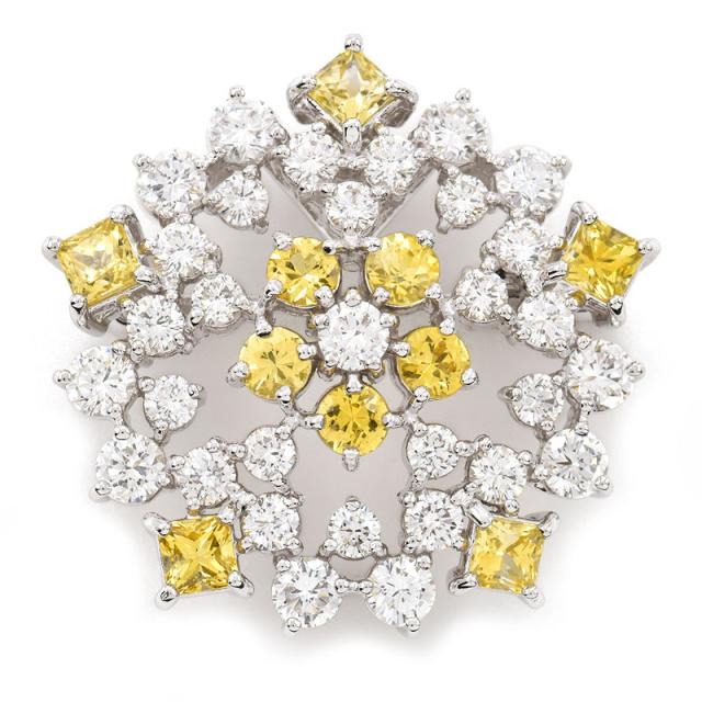 ジュネ Jeunet サファイア ブローチ K18ホワイトゴールド レディース 中古 