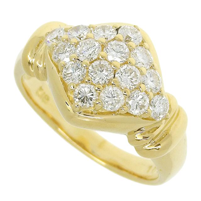 K18WG 天然 ダイヤモンド 1.09ct リング