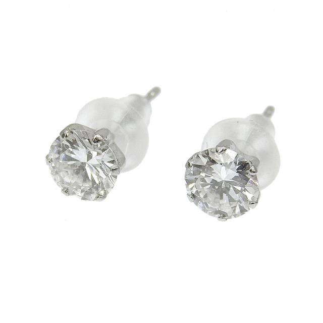 ダイヤモンドピアス 即日発送可 pt900 0.36ct 一粒ダイヤモンドピアス 計0.36カラット I1クラス G〜Fカラー GOODup K18WG&frasl;PT900 ダイヤモンド ピアス 0.36CT
