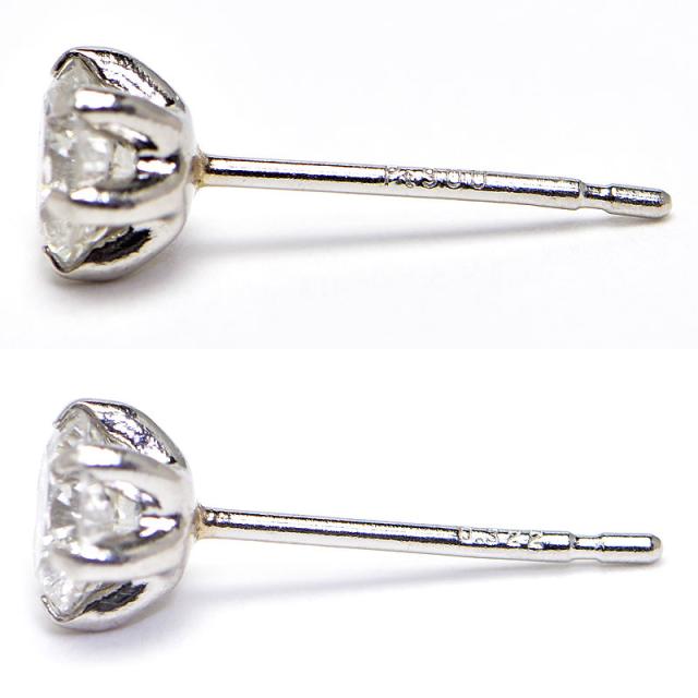 Gカラー/I-1/Good/0.349ct/0.322ct天然ダイヤモンドピアス Pt900 Gカラー/I-1/Good/0.349ct/0.322ct天然ダイヤモンドピアス Pt900