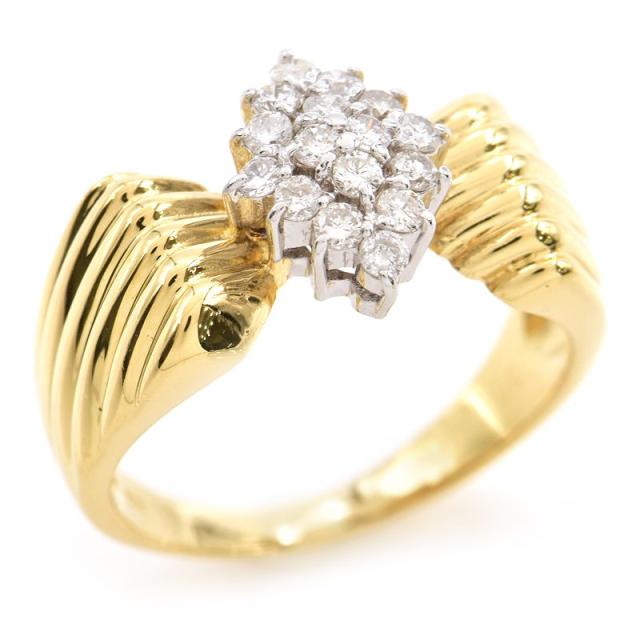 中古】TASAKI/タサキ K18 アコヤ真珠/ダイヤモンド リング /12.5号  