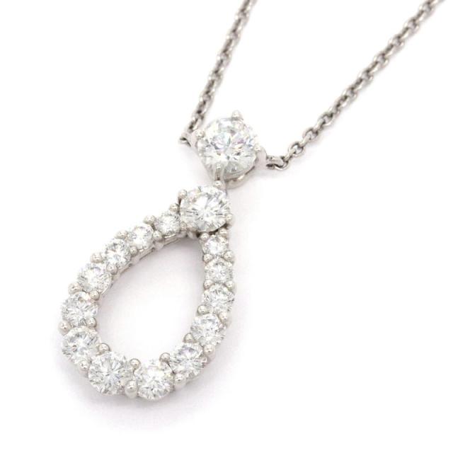 ハリーウィンストン ループ エクストララージ ダイヤモンド Pt950 ティアドロップ 仕上済 雫 ペンダントネックレス プラチナ 中古 送料無料の通販は