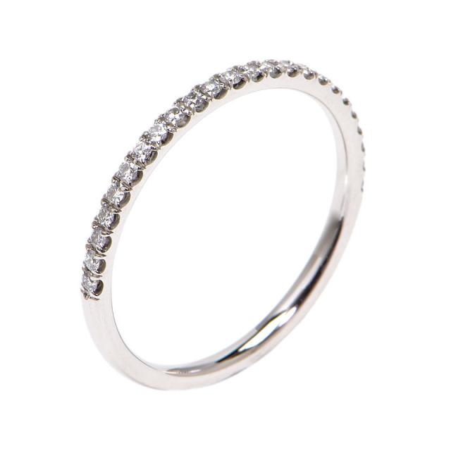 ハリーウィンストン マイクロパヴェバンドリング スモール 10号 WBDPRDPAMIC Pt950 ダイヤモンド ハーフエタニティ プラチナ 中古 送料無料の通販は 198,000円