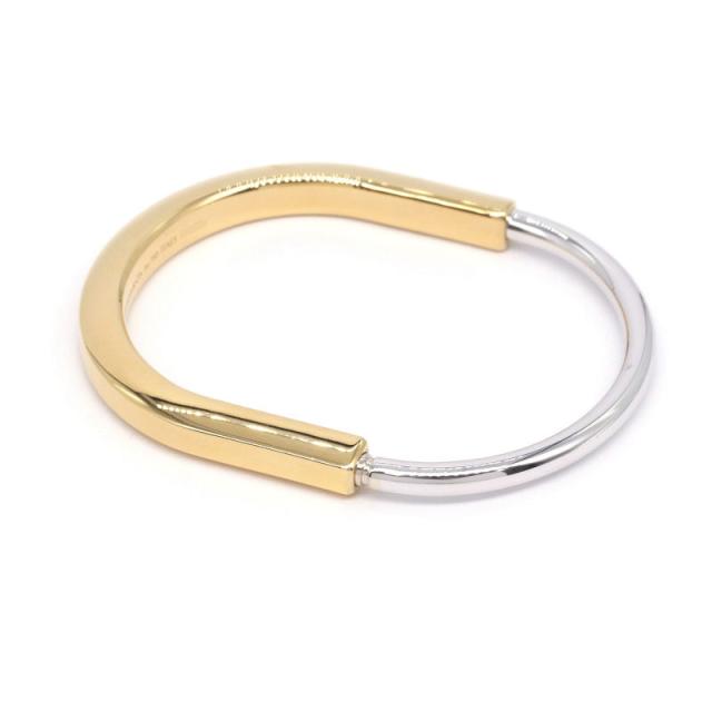 ティファニー ロックバングル ミディアムサイズ 73027233 K18YG K18WG ブレスレット イエローゴールド ホワイトゴールド 中古 送料無料の通販は