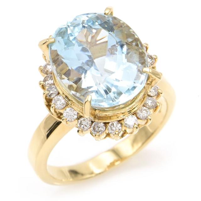 K18YG アクアマリン リング K18YG アクアマリン リング