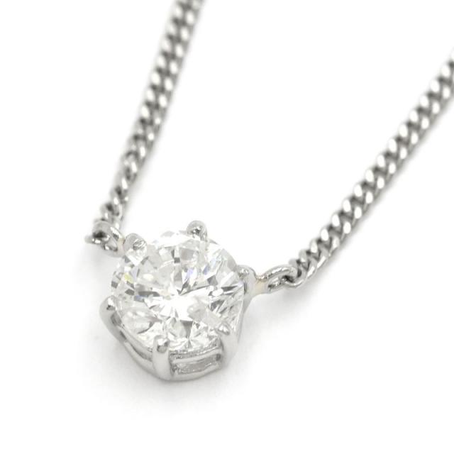 ジュエリーマキ 1カラット一粒天然ダイヤモンドネックレス プラチナ