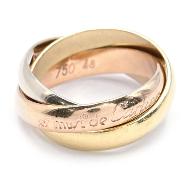 カルティエ Cartier トリニティリング ゴールド スリーカラー7連 8号