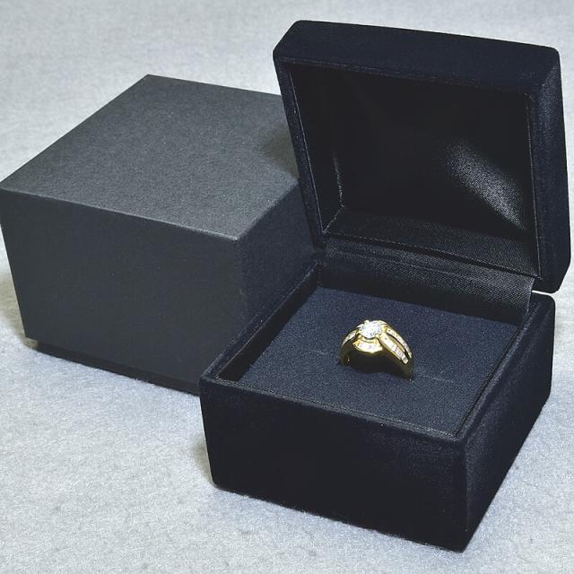 0.69ct天然ダイヤモンドリング 11号 K18YG ダイヤリング 2列 レール  