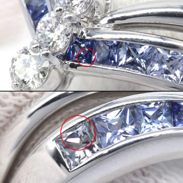 リング 指輪 アメシスト サファイア K18WG アメジスト サファイア  