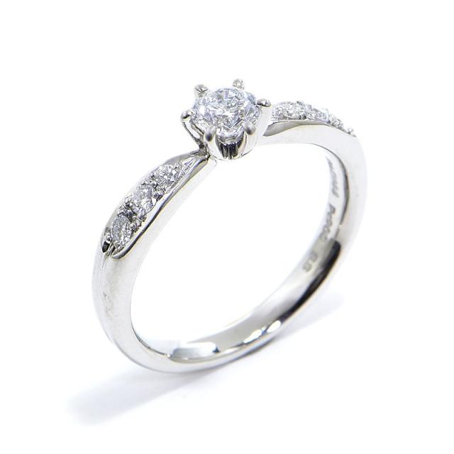 D＆D144 Dカラー/VS-1/0.303ct天然ダイヤモンドリング 8.5号 Pt900