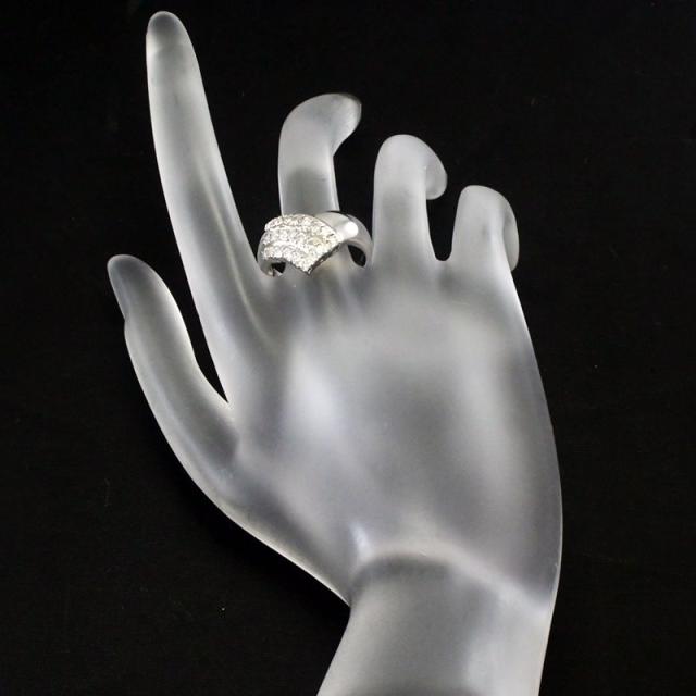 鈴楓ママ様ジュエリーマキ 5粒 V字 天然ダイヤモンドリング プラチナ850 ジュエリーマキ 5粒 V字 天然ダイヤモンドリング プラチナ850