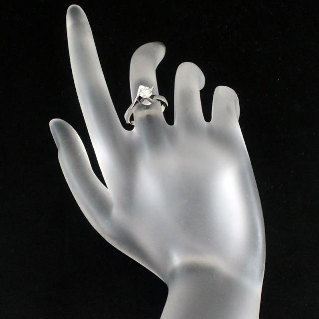 Gカラー/VS-1/Good/0.426ct天然ダイヤモンドリング 8号 Pt900