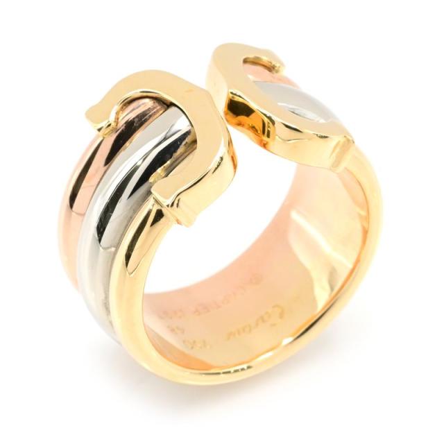 カルティエ 2Cリング #48 8号 K18YG K18PG K18WG ドゥーブルCリング C2