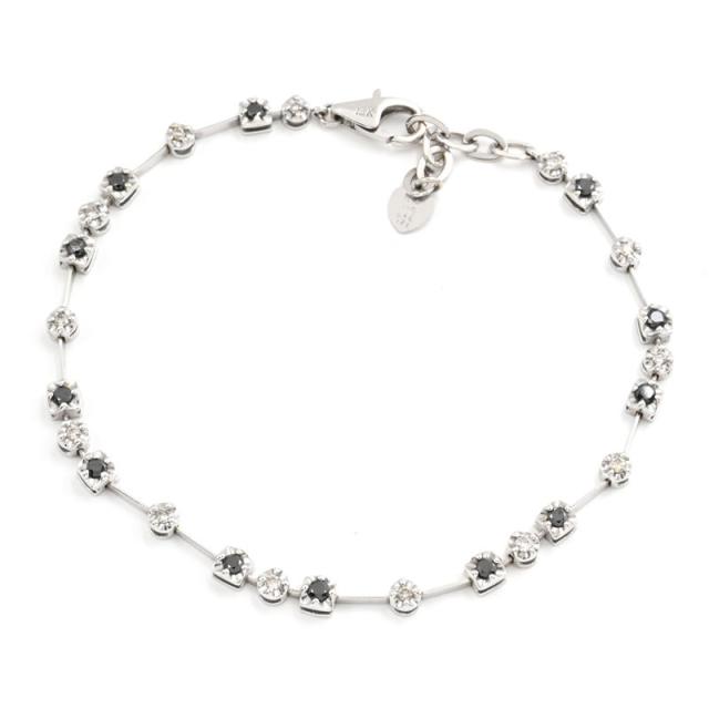 K18WG ブラックダイヤモンド ブレスレット ブラックダイヤモンド