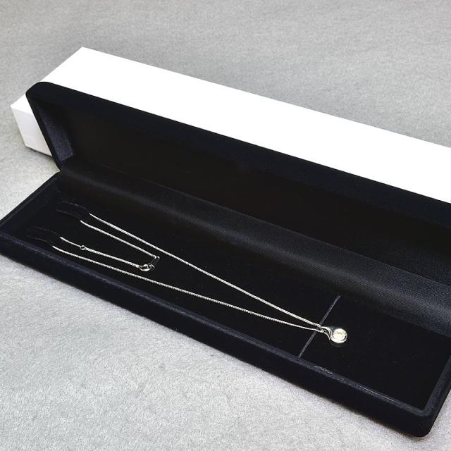 0.4ct天然ダイヤモンドネックレス Pt900 Pt850 1粒ダイヤネックレス ベゼルセット 勾玉モチーフ まが玉 プラチナ 地金4.4g 中古 送料無料_6