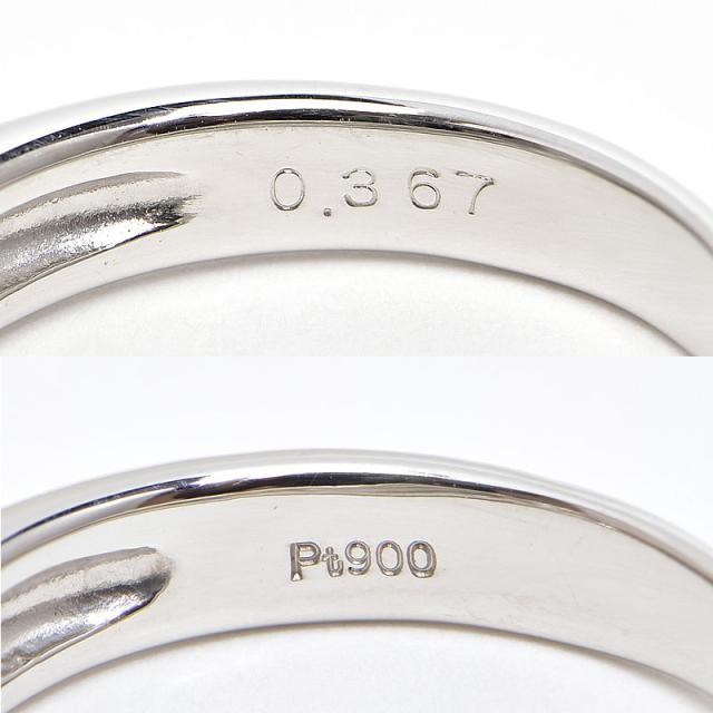 0.36ct天然ダイヤモンドリング 11号 Pt900 1粒ダイヤリング 一粒ダイヤリング 甲丸リング 鏡面仕上げ プラチナ 地金5.6g 中古 送料無料_4