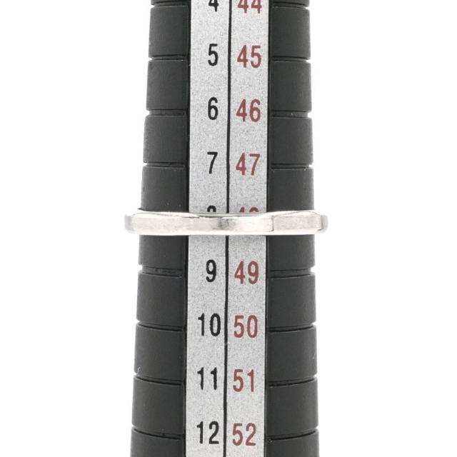 0.125ct天然エメラルドリング 8号 Pt900 0.09ct天然ダイヤモンド エメラルドカット 艶消し フラワー プラチナ 地金3.7g 中古 送料無料_5