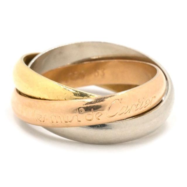 カルティエ トリニティリング クラシックモデル #53 13号 K18YG/WG/PG トリニティリングMM スリーカラーゴールド 地金8.2g 中古 送料無料