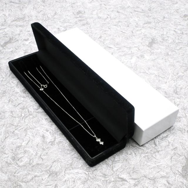 0.5ct天然ダイヤモンドネックレス Pt900 Pt850 2粒ダイヤネックレス プリンセスカット イナズマ カミナリ プラチナ 地金4.1g 中古 送料無料_3