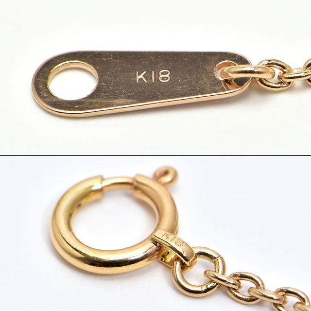 ウォルサム 0.22ct天然ダイヤモンドネックレス K18PG ホースシューデザイン 馬蹄デザイン 揺れる ピンクゴールド 地金10.8g 中古 送料無料_4