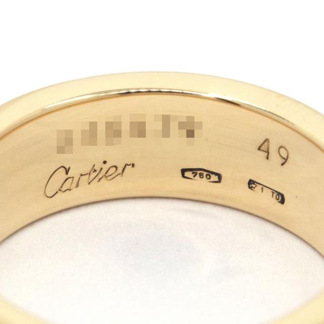 カルティエ ラブリング #49 8.5号 K18YG LOVEリング 平打ちリング ビスモチーフ イエローゴールド 地金6.3g  中古 送料無料_3