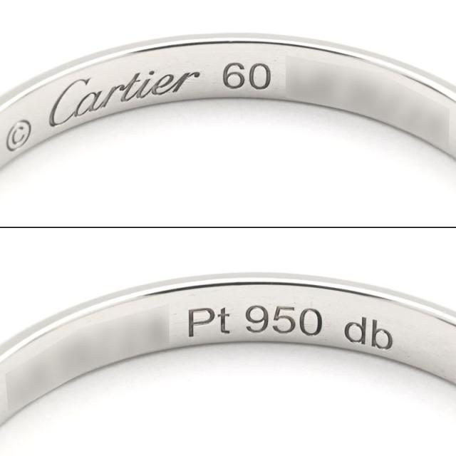 カルティエ 1895 ウェディングリング 幅2.5mm #60 20号 B4012560 Pt950 甲丸リング 結婚指輪 B4012500 プラチナ 地金3.2g 中古 送料無料_2