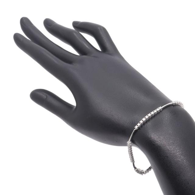 デビアス ラインブレスレット K18WG 1.5ct天然ダイヤモンド ダイヤブレスレット フルダイヤ ホワイトゴールド 地金6.6g 中古 送料無料_5