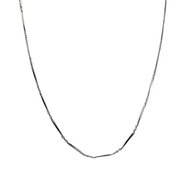切子ネックレスチェーン Pt850 切子ネックレスチェーン ネックレス チェーン 切り子 カットバー プラチナ 40cm 地金3.9g 中古 送料無料