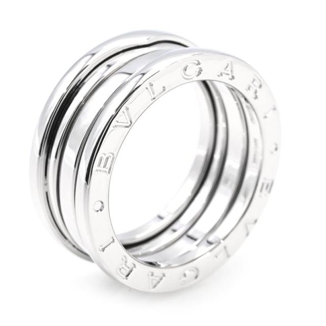 ブルガリ ビーゼロワン リング 3バンド #51 10.5号 K18WG ビー・ゼロワン 18金 金無垢 バネ ホワイトゴールド 地金8.9g 中古 送料無料