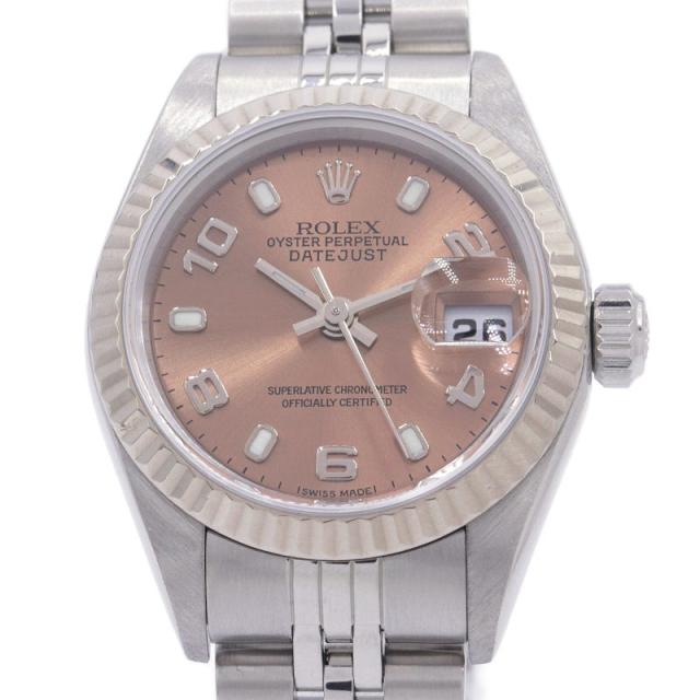 [3年保証] ロレックス レディース デイトジャスト 79174 P番 K18WG OH/新品仕上済 ピンク文字盤 自動巻き 腕時計 中古 送料無料の通販は