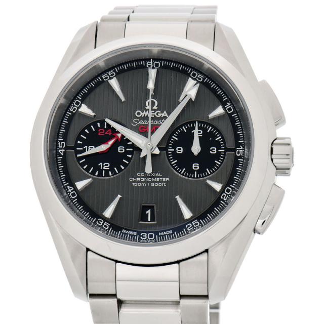 [3年保証] オメガ メンズ シーマスター アクアテラ 150M 231.10.43.52.06.001 クロノグラフ GMT グレー 自動巻き 腕時計 中古 送料無料の通販は