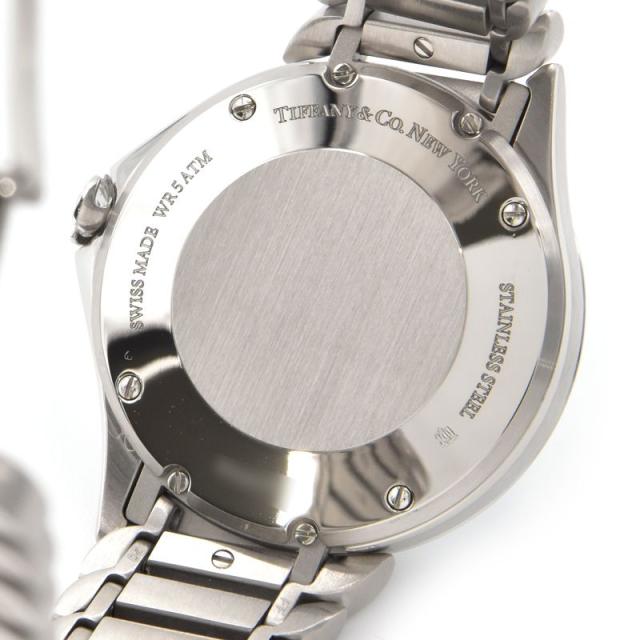 [3年保証] ティファニー レディース メトロ 2ハンド 60874859 ダイヤベゼル ダイヤインデックス ブルー クオーツ 腕時計 中古 送料無料