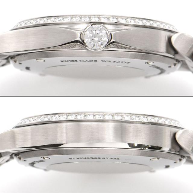 [3年保証] ティファニー レディース メトロ 2ハンド 60874859 ダイヤベゼル ダイヤインデックス ブルー クオーツ 腕時計 中古 送料無料