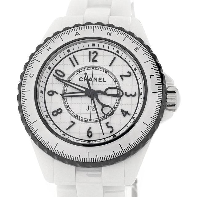 [3年保証] シャネル レディース J12 クチュール 33MM H9763 箱保 ホワイトセラミック 限定生産 白文字盤 クオーツ 腕時計 中古 送料無料